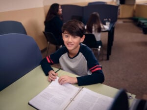 A Huntington Learning Center student in Study Skills Tutoring at Huntington Learning Center